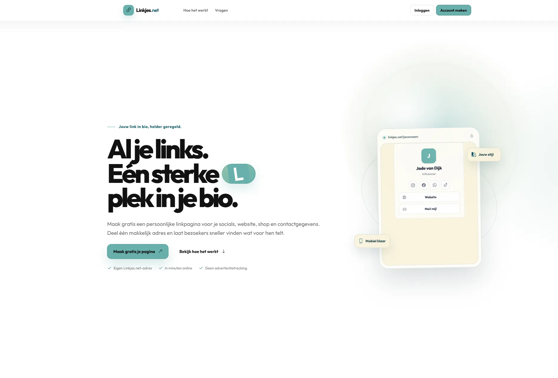 Screenshot van Linkjes.net