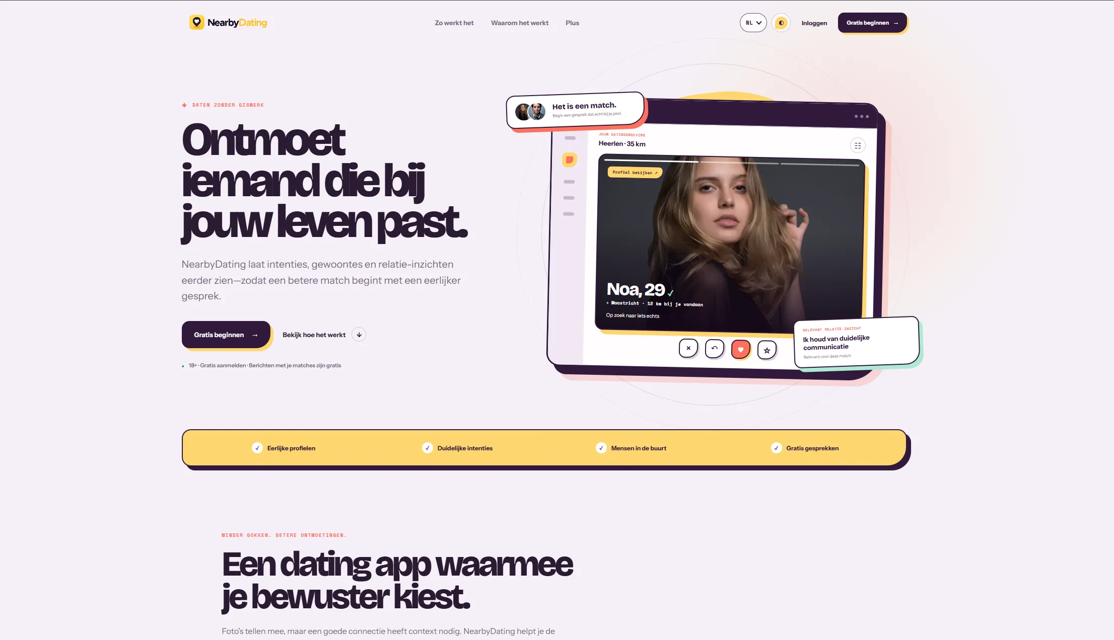 Screenshot van NearbyDatingApp.eu