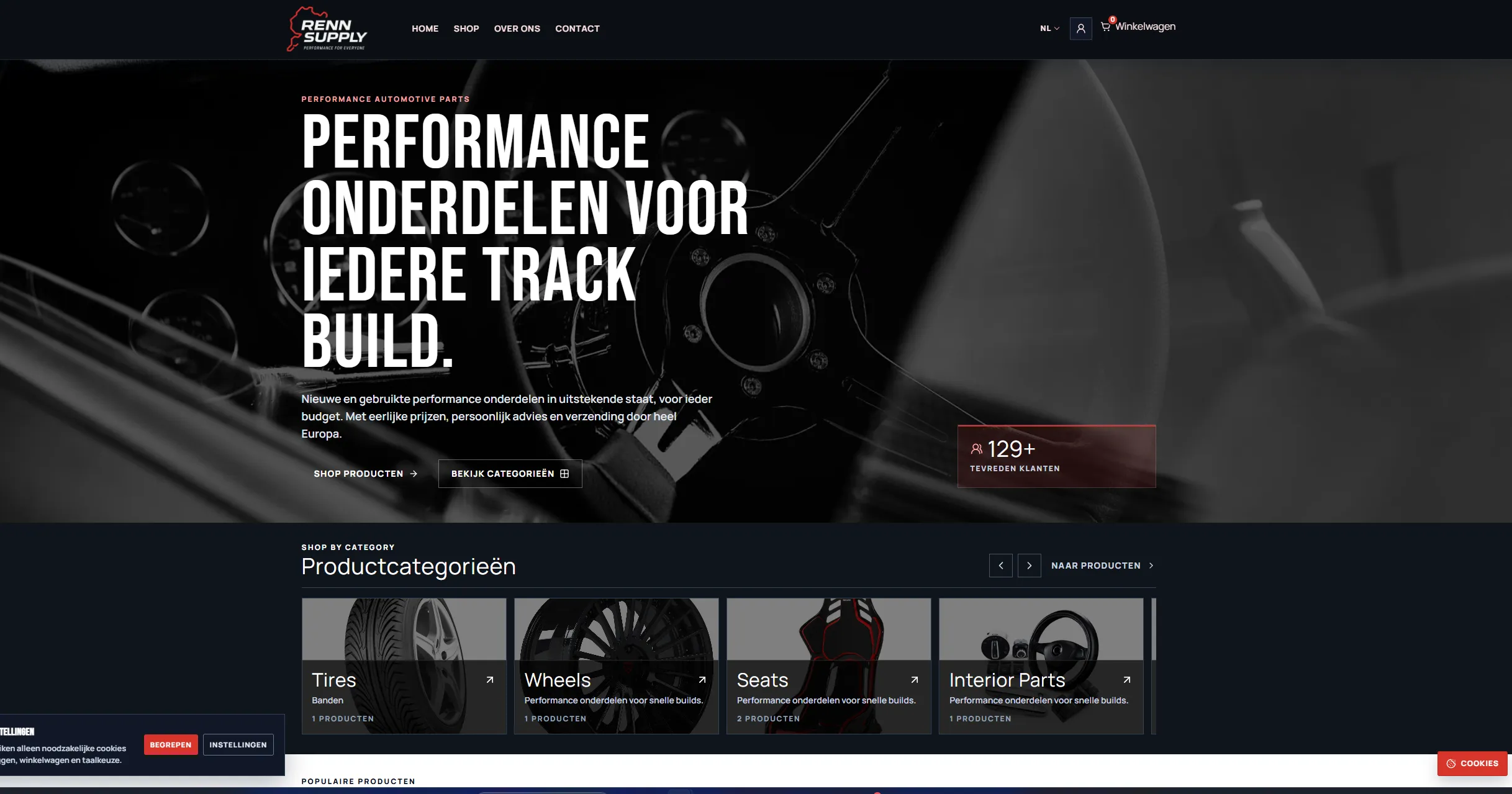 Screenshot van RennSupply.com